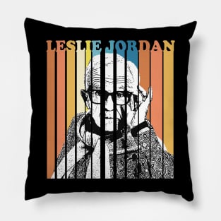 Leslie Jordan Retro Art Pillow