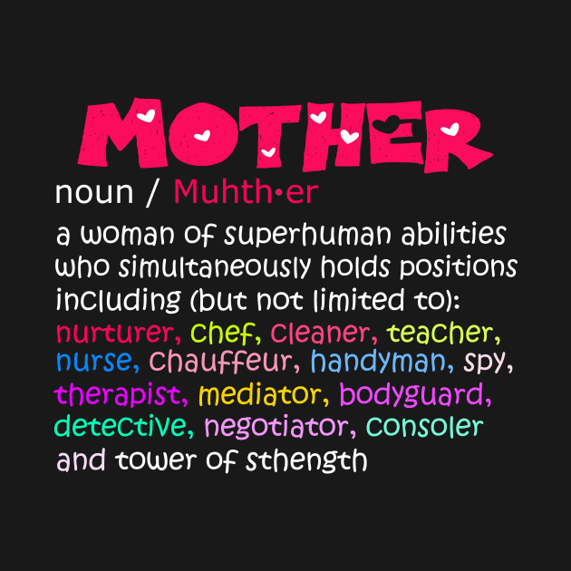 Mother Definition Funny Mom Quote Mothers Day Womens Best Mom ever Gift by Bezra