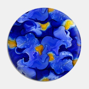 blue flowers abstract Pin