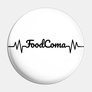 Food Coma Heart Rate Black Pin