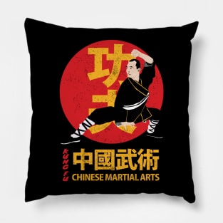 Vintage Kung Fu Chinese Martial Arts Pillow