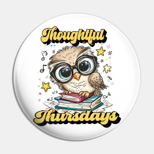 Thoughtful Thursdays: Kawaii Owl & Books Pin