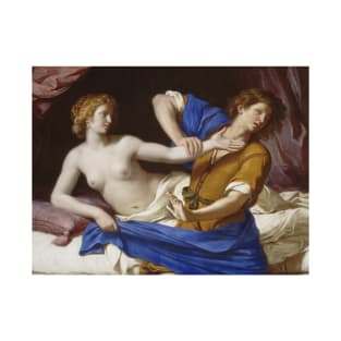 Joseph and Potiphar's Wife by Guercino T-Shirt