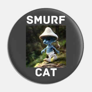 Funny blue mushroom Cat Meme we love live lie Pin