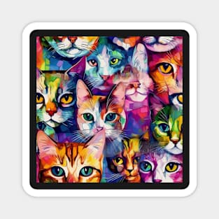 Bright cats Magnet