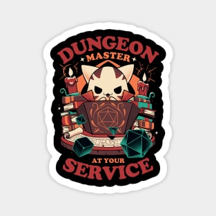 Dungeon Master's Call - Cute Cat Gamer Magnet