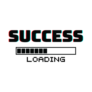 Success Motivational Loading Bar Success Essential Black Themed T-Shirt