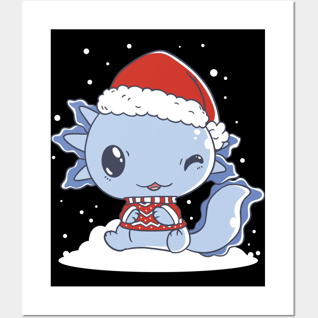 Funny Christmas Axolotl - Christmas Axolotl - Posters and Art