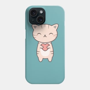 Stripy Kawaii Cute Cat Phone Case