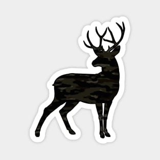 Dark camouflage pattern Mosaik Style deer Magnet