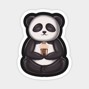 Funny Yoga Boba Panda Magnet