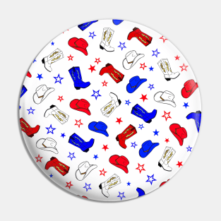 Fourth Of July Cowboy Pin