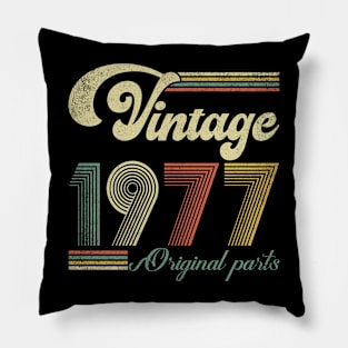 Retro Vintage 1977 47th Birthday Gift Men Women 47 Years Old Pillow