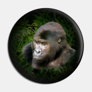 Gorilla portrait Pin