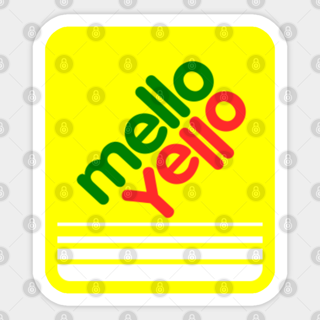 Retro Mellow Yellow Logo - Mellow Yellow - Sticker