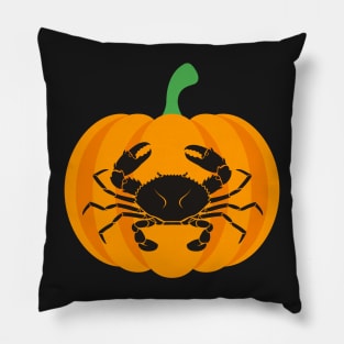 Halloween Jack O Lantern Cancer Zodiac Sign Pillow