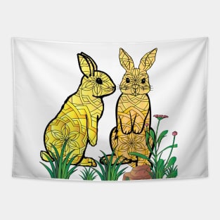 Ribby Rabbits Tapestry