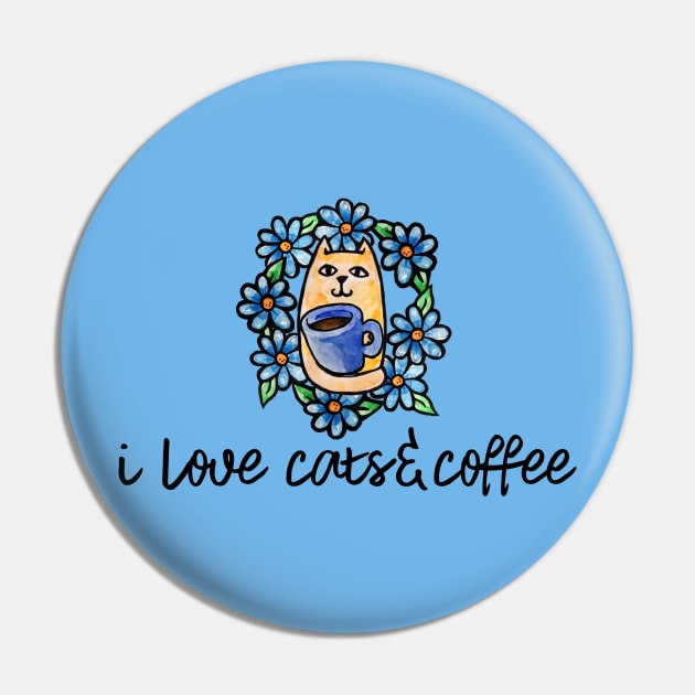 I love cats and coffee Pin by bubbsnugg