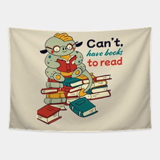 Cute Dragon Can't Have Books To Read Tapestry