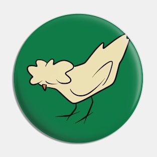 Buff Laced Polish Hen Pin