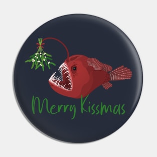 Merry kissmas anglerfish under the mistletoe Pin