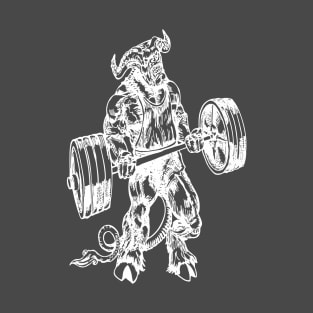 SEEMBO Devil Weight Lifting Barbell Fitness Gym Lift Workout T-Shirt
