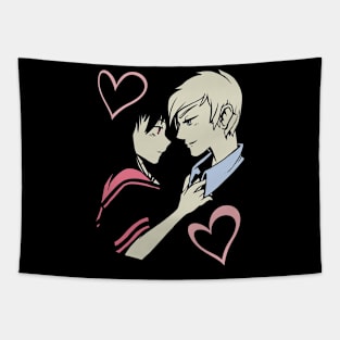 Romantic Lovers Couple Hearts Anime Cartoon Girlfriend Gift Tapestry