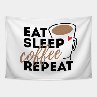 Eat Sleep Coffee Repeat Tapestry