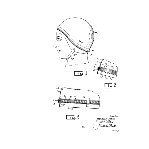 Swimming Apparatus Vintage Patent Hand Drawing by TheYoungDesigns