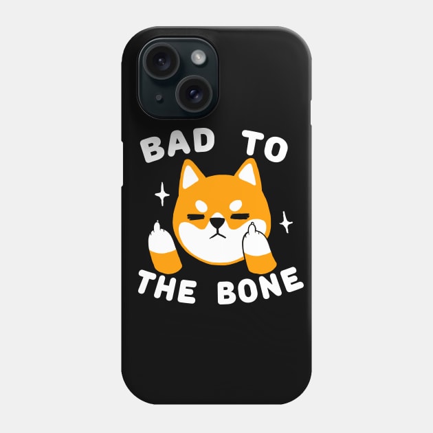 Bad to the bone - Shiba Inu Dog - Funny Cute Animal Phone Case by BlancaVidal