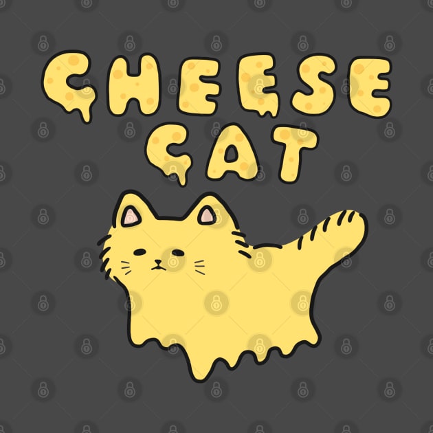 Cheese Cat Neko Kawaii Melting Cat Meme Logo Art by Marinaaa010