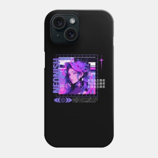 neonish cyberpunk girl Phone Case