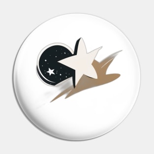 Shooting Star Beige Shadow Silhouette Anime Style Collection No. 442 Pin