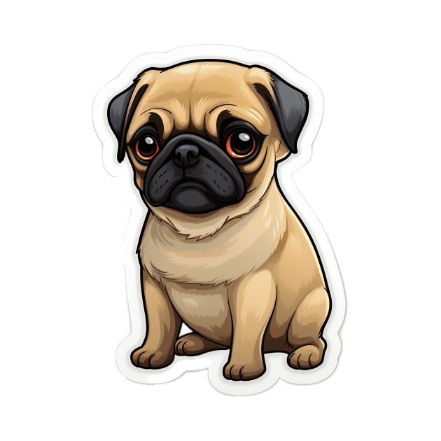 Cute Pug Dog - Dogs Pugs by fromherotozero