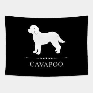 Cavapoo Dog White Silhouette Tapestry