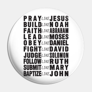 Pray Like Jesus Pin