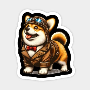 Corgi Pilot Magnet