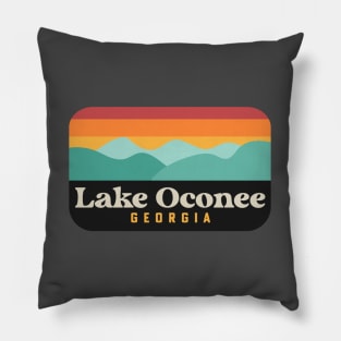 Lake Oconee Georgia Greensboro Vintage Sunset Pillow