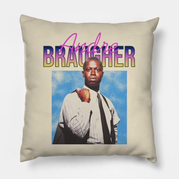 Andre Braugher // 1962s Style Retro Fan Art Design Pillow by Mandegraph