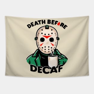 Make my coffee in friday 13th Tapestry