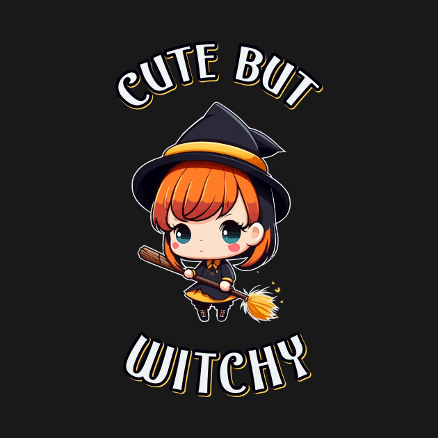 Cute But Witchy Chibi Witch Wicca by Foxxy Merch