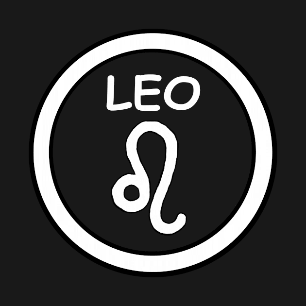 Leo, white circle, transparent background by kensor