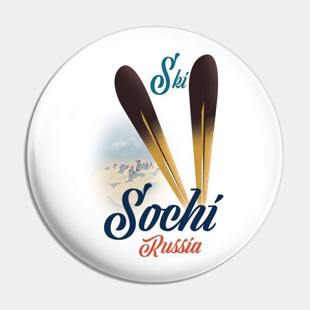 Sochi Russia ski poster Pin by nickemporium1