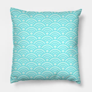 Japanese Cute Blue Pattern Pillow