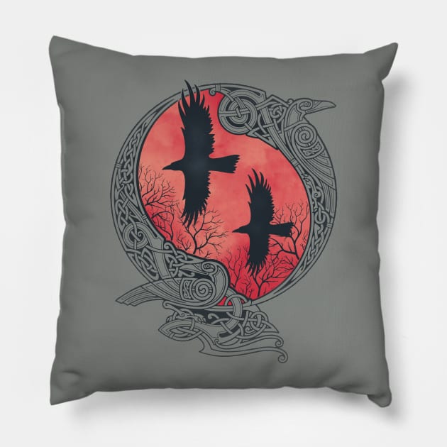 HUGIN&MUNIN Pillow by RAIDHO