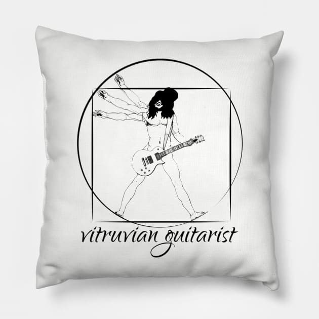 Vitruvian slash guitarist Pillow by Genzperdana