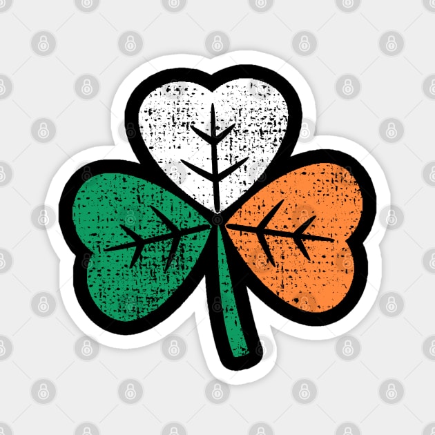 Irish Flag Shamrock - Saint Patrick's Day (Distressed) Magnet by CottonGarb