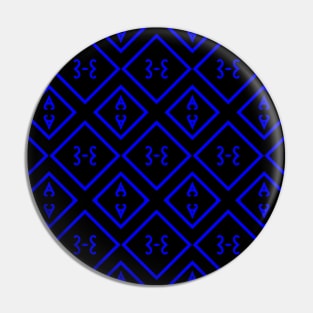 Electric Blue Pattern Pin