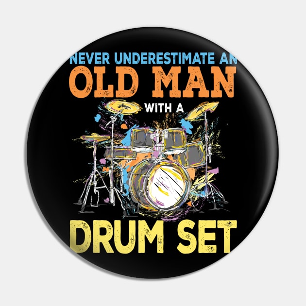 Drum Drummer Drums Drumsticks Band Drumset Gift Pin by Tee__Dot