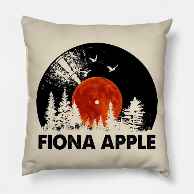 Fiona Name Record Music Forest Gift Pillow by Mountain River Landscape